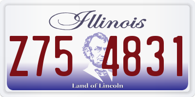 IL license plate Z754831