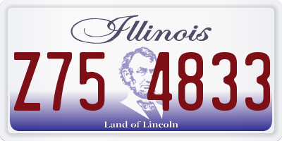 IL license plate Z754833