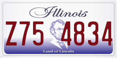 IL license plate Z754834