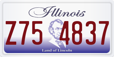 IL license plate Z754837