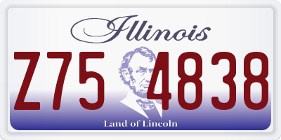 IL license plate Z754838