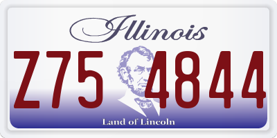 IL license plate Z754844