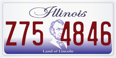 IL license plate Z754846
