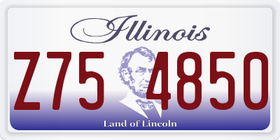 IL license plate Z754850