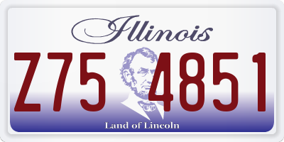 IL license plate Z754851