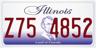 IL license plate Z754852