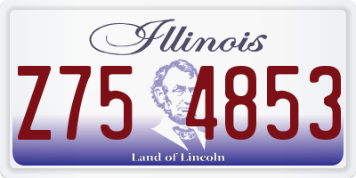 IL license plate Z754853