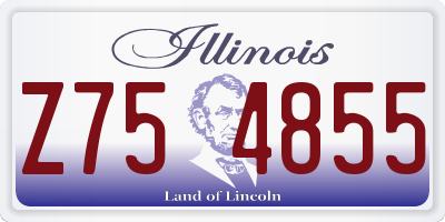 IL license plate Z754855