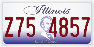 IL license plate Z754857