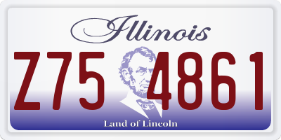 IL license plate Z754861