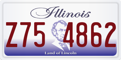IL license plate Z754862