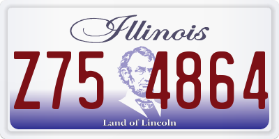 IL license plate Z754864