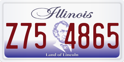 IL license plate Z754865