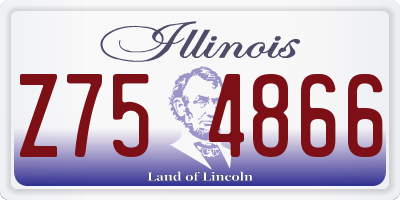 IL license plate Z754866