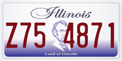 IL license plate Z754871