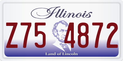 IL license plate Z754872