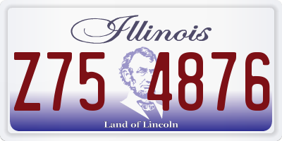 IL license plate Z754876