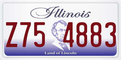 IL license plate Z754883