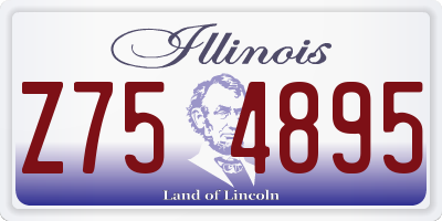 IL license plate Z754895