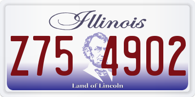 IL license plate Z754902