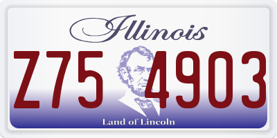 IL license plate Z754903