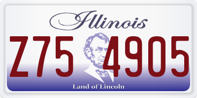 IL license plate Z754905