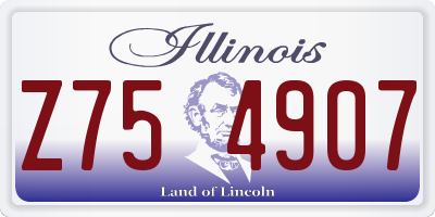 IL license plate Z754907