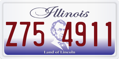 IL license plate Z754911