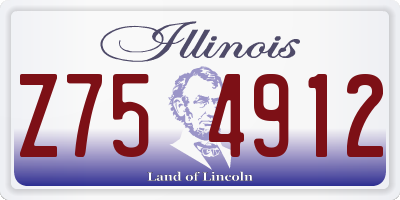 IL license plate Z754912