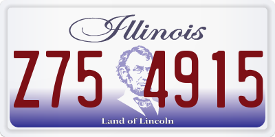 IL license plate Z754915