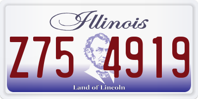 IL license plate Z754919