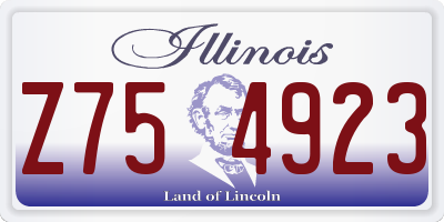 IL license plate Z754923