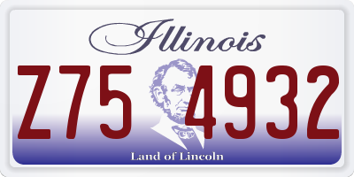 IL license plate Z754932