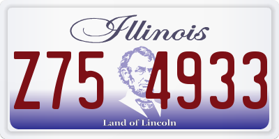 IL license plate Z754933