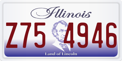 IL license plate Z754946