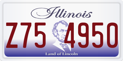 IL license plate Z754950