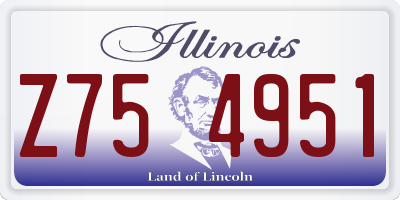 IL license plate Z754951