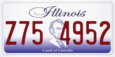 IL license plate Z754952