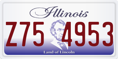 IL license plate Z754953