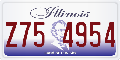 IL license plate Z754954