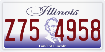 IL license plate Z754958