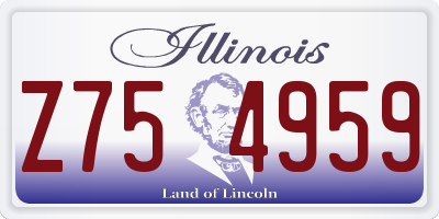 IL license plate Z754959