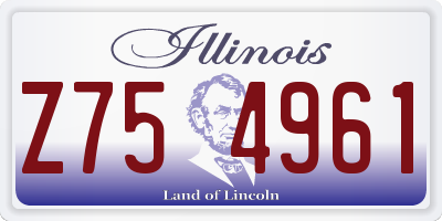 IL license plate Z754961