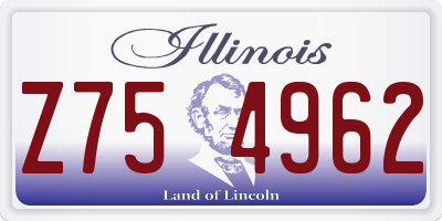 IL license plate Z754962
