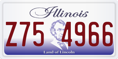 IL license plate Z754966