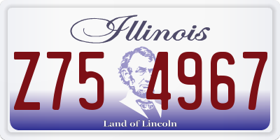 IL license plate Z754967