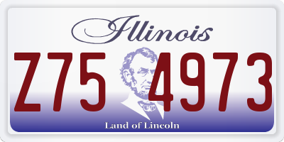 IL license plate Z754973