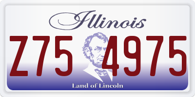 IL license plate Z754975