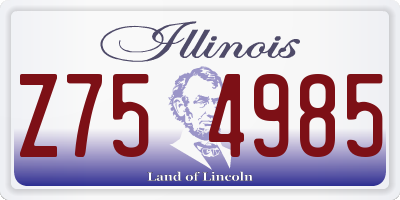 IL license plate Z754985