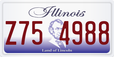 IL license plate Z754988